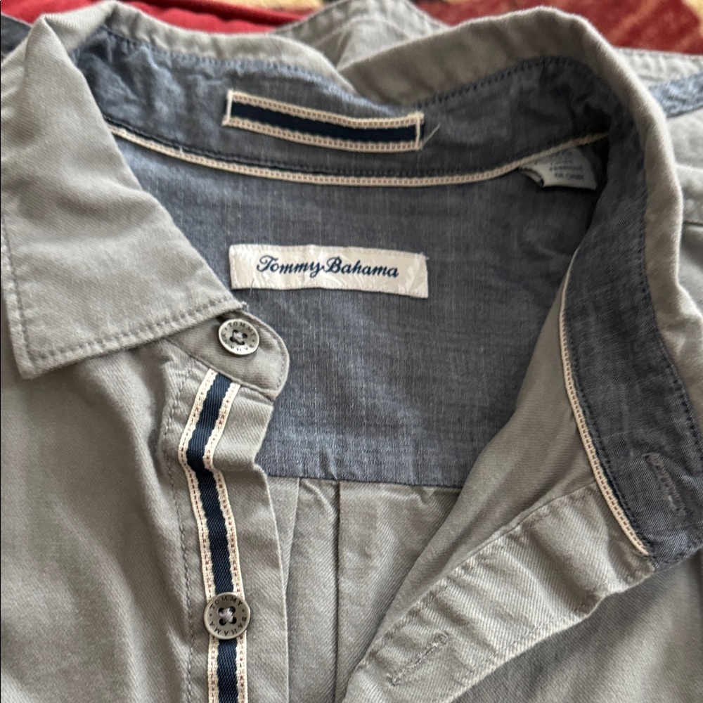 Tommy Bahama Men's Gray Button Down Shirt